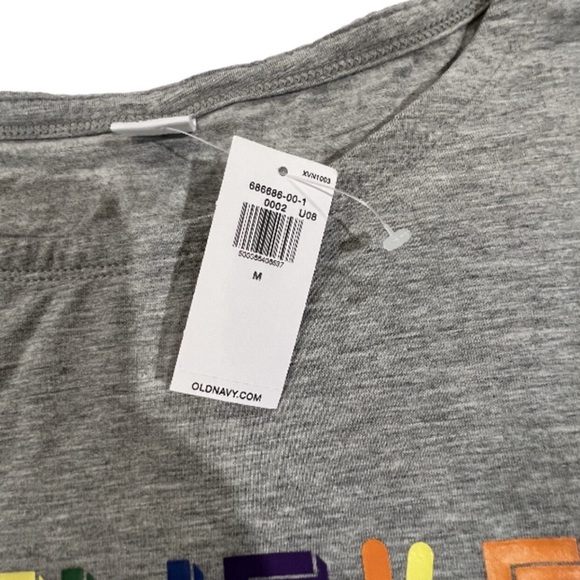 Old Navy- I Believe In Us T Shirt-Women's Size: Medium-Color: Grey-NEW!! - Picture 4 of 11